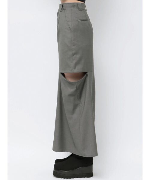 MURUA（ムルーア）の「カットアウトマーメイドスカート（スカート・レディース・グレー/ブラック/ライトグリーン・1/2）」の16枚目の写真