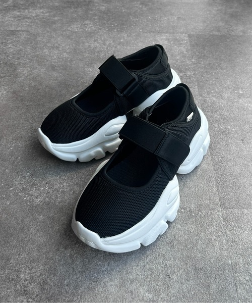 CPCM（シーピーシーエム）の「ボリュームソールメッシュスニーカー（スニーカー・レディース・ベージュ/アイボリー/ブラック・S/M/L）」の3枚目の写真