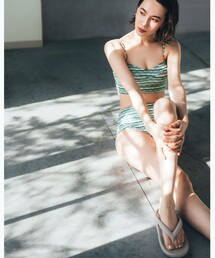 green label relaxing（グリーンレーベルリラクシング）の「ビスチェショーツ チェック スイムウェア / 水着 - UVケア -（水着）」