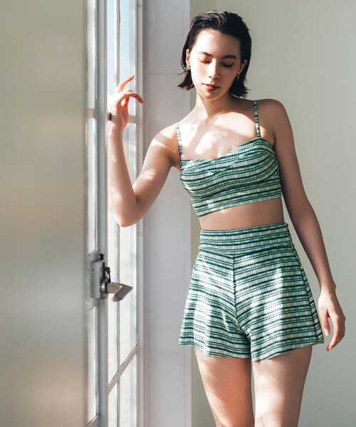 green label relaxing（グリーンレーベルリラクシング）の「ビスチェショーツ チェック スイムウェア / 水着 - UVケア -（水着・レディース・その他2/その他1・FREE）」の17枚目の写真