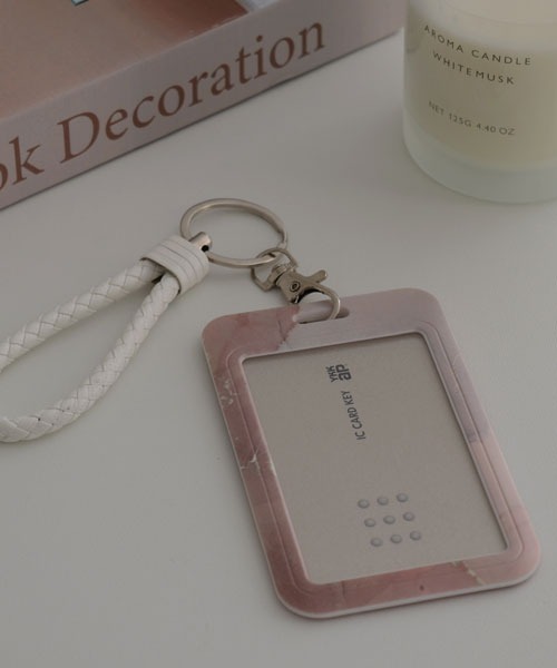 resonance】大理石風 パスケース【7色展開/ICカード/社員証