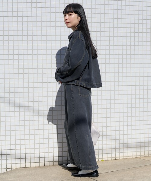 FREAK'S STORE（フリークスストア）の「カーヴィーデニムスカート/デニム ロングスカート（デニムスカート・レディース・ブルー/ブラック/サックスブルー/ネイビー/ターコイズブルー/その他9・SMALL/MEDIUM）」の11枚目の写真