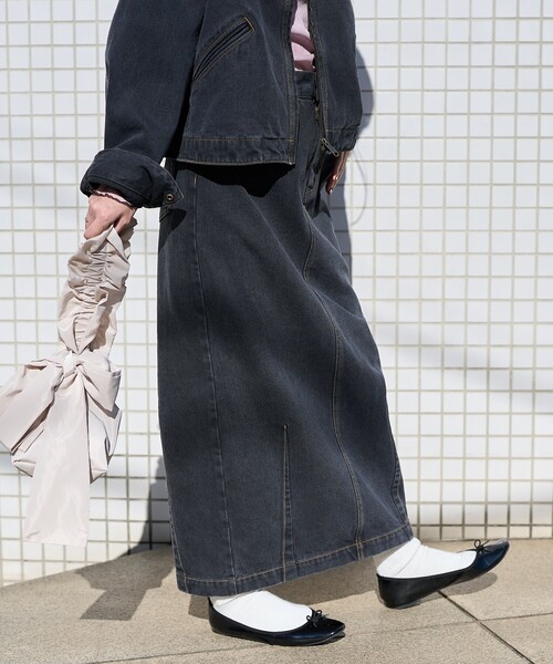 ✴︎本日限定値下げ✴︎プリーツプリーズ デニム ロングスカート 61w517XM2WL._UY350_.jpg
