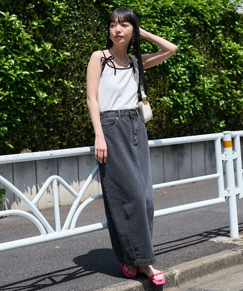 FREAK'S STORE（フリークスストア）の「カーヴィーデニムスカート/デニム ロングスカート（デニムスカート・レディース・ブルー/ブラック/サックスブルー/ネイビー/ターコイズブルー/その他9・SMALL/MEDIUM）」の22枚目の写真