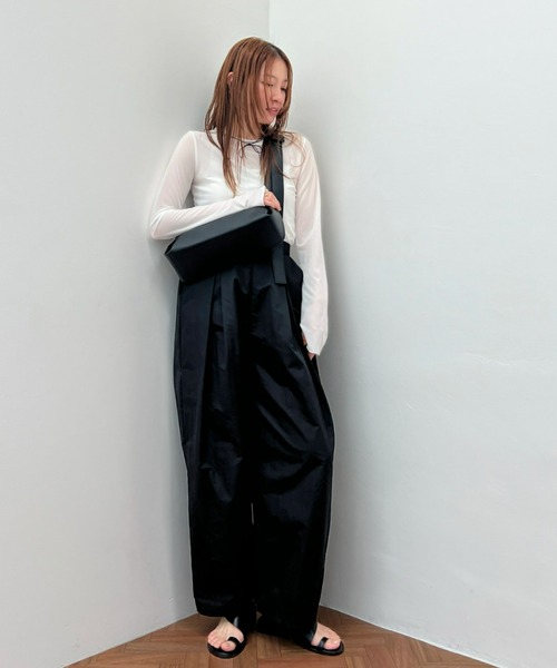 y/m（イム）の「T/Nタフタタックパンツ（その他パンツ・レディース・ブラック/アイボリー・FREE）」の17枚目の写真