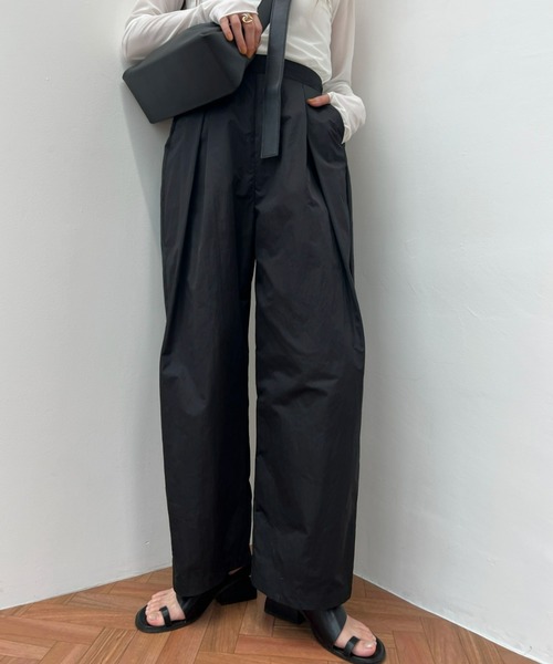 y/m（イム）の「T/Nタフタタックパンツ（その他パンツ・レディース・ブラック/アイボリー・FREE）」の18枚目の写真