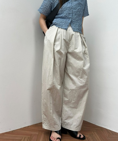 y/m（イム）の「T/Nタフタタックパンツ（その他パンツ・レディース・ブラック/アイボリー・FREE）」の13枚目の写真