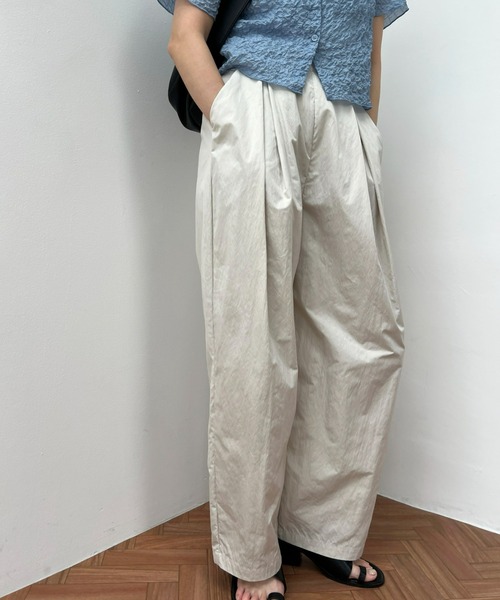 y/m（イム）の「T/Nタフタタックパンツ（その他パンツ・レディース・ブラック/アイボリー・FREE）」の21枚目の写真