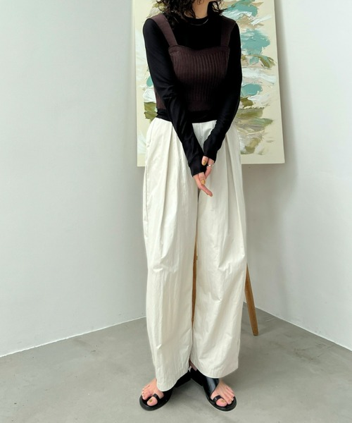 y/m（イム）の「T/Nタフタタックパンツ（その他パンツ・レディース・ブラック/アイボリー・FREE）」の22枚目の写真