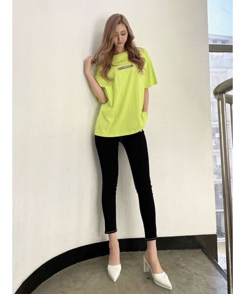 GYDA（ジェイダ）の「GYDA-LMATIAN BIGTシャツ（Tシャツ/カットソー・レディース・オフホワイト/イエロー/ブラック・FREE）」の6枚目の写真