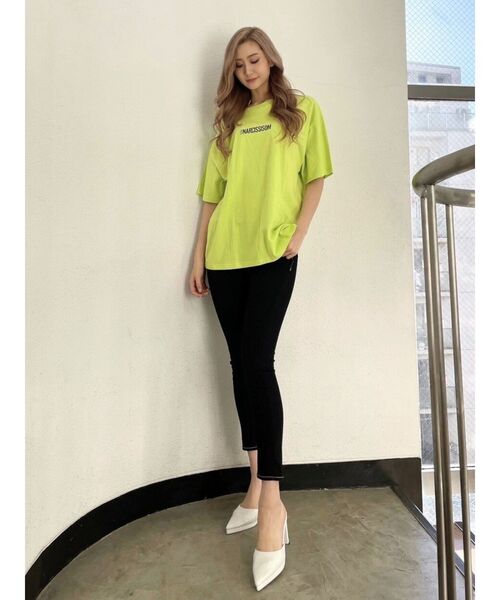 GYDA（ジェイダ）の「GYDA-LMATIAN BIGTシャツ（Tシャツ/カットソー・レディース・オフホワイト/イエロー/ブラック・FREE）」の7枚目の写真