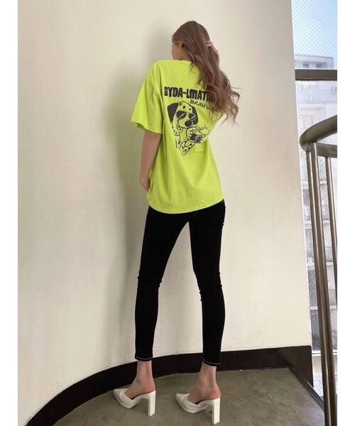 GYDA（ジェイダ）の「GYDA-LMATIAN BIGTシャツ（Tシャツ/カットソー・レディース・オフホワイト/イエロー/ブラック・FREE）」の8枚目の写真