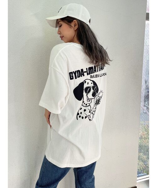 GYDA（ジェイダ）の「GYDA-LMATIAN BIGTシャツ（Tシャツ/カットソー・レディース・オフホワイト/イエロー/ブラック・FREE）」の10枚目の写真