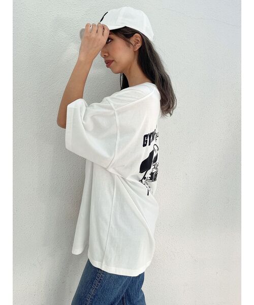 GYDA（ジェイダ）の「GYDA-LMATIAN BIGTシャツ（Tシャツ/カットソー・レディース・オフホワイト/イエロー/ブラック・FREE）」の11枚目の写真