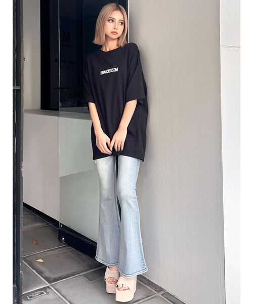 GYDA（ジェイダ）の「GYDA-LMATIAN BIGTシャツ（Tシャツ/カットソー・レディース・オフホワイト/イエロー/ブラック・FREE）」の19枚目の写真