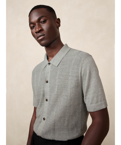 00s タイ製 BANANA REPUBLIC コットン リネン ジップ Banana Republic（バナナリパブリック）の「Giorgio リネン