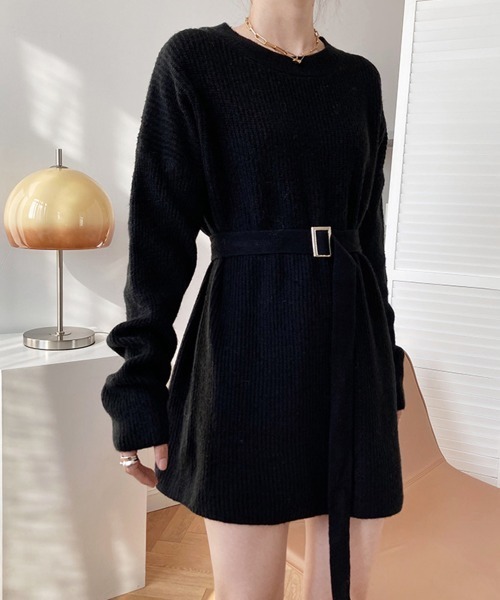 Miniministore（ミニミニストア）の「2wayニットワンピース レディース秋冬（ワンピース・レディース・ブラック/ホワイト/モカ・FREE）」の2枚目の写真