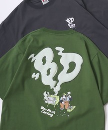 BEN DAVIS/ベンデイビス SMOKING TV TEE/オーバーサイズ バックプリント ロゴ ワンポイント 半袖Tシャツ/レディース メンズ