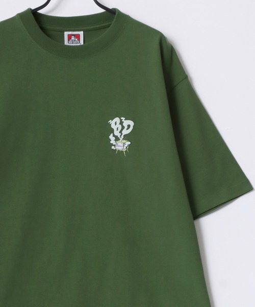 BEN DAVIS（ベンデイビス）の「BEN DAVIS/ベンデイビス SMOKING TV TEE/オーバーサイズ バックプリント ロゴ ワンポイント 半袖Tシャツ/レディース メンズ（Tシャツ/カットソー・メンズ・ホワイト/グリーン/チャコール/マスタード・M/L/XL）」の9枚目の写真