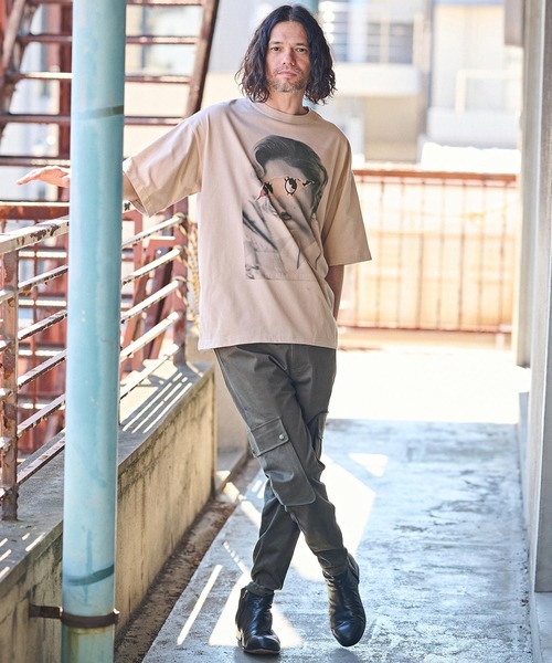 CAMBIO（カンビオ）の「mt8934- ビッグシルエットプリントTシャツ（It's All Make Believe）（Tシャツ/カットソー・メンズ・ホワイト/グレー/ピンク・S/M/L/XL）」の8枚目の写真