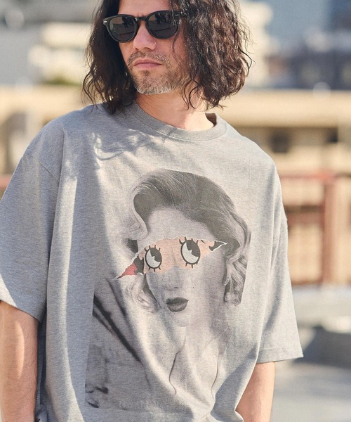 CAMBIO（カンビオ）の「mt8934- ビッグシルエットプリントTシャツ（It's All Make Believe）（Tシャツ/カットソー・メンズ・ホワイト/グレー/ピンク・S/M/L/XL）」の9枚目の写真