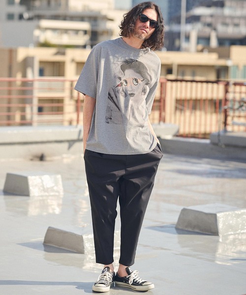 CAMBIO（カンビオ）の「mt8934- ビッグシルエットプリントTシャツ（It's All Make Believe）（Tシャツ/カットソー・メンズ・ホワイト/グレー/ピンク・S/M/L/XL）」の13枚目の写真