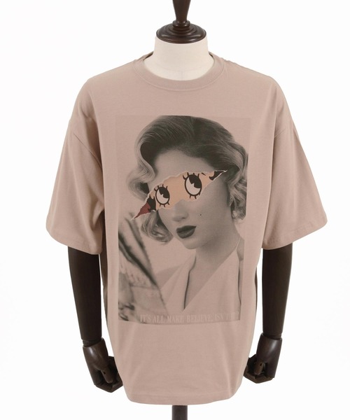 CAMBIO（カンビオ）の「mt8934- ビッグシルエットプリントTシャツ（It's All Make Believe）（Tシャツ/カットソー・メンズ・ホワイト/グレー/ピンク・S/M/L/XL）」の19枚目の写真