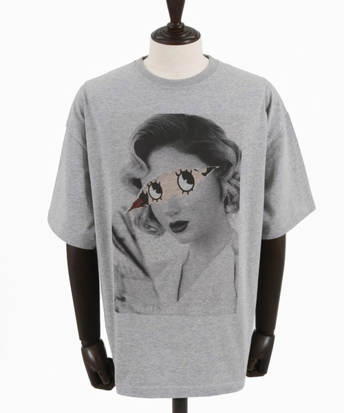 CAMBIO（カンビオ）の「mt8934- ビッグシルエットプリントTシャツ（It's All Make Believe）（Tシャツ/カットソー・メンズ・ホワイト/グレー/ピンク・S/M/L/XL）」の20枚目の写真