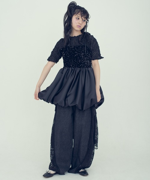 MUVEIL サイドレースデニムパンツ ブラック 34 heki ヘキ サイドレースデニムパンツ（デニムパンツ）｜THE