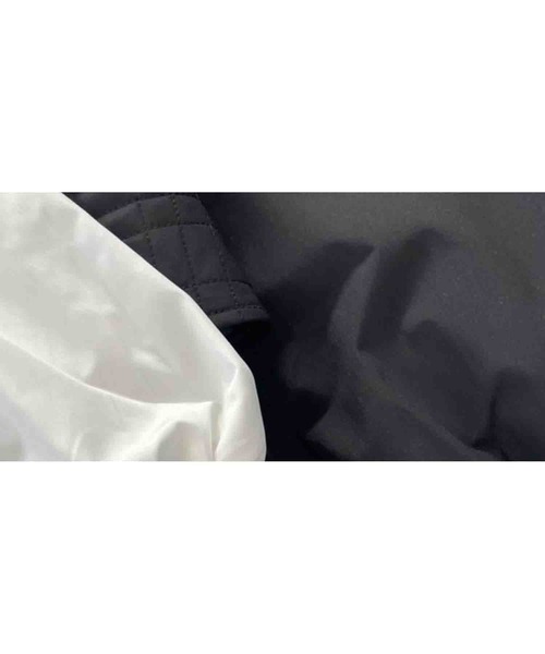 【セール】キルティング切替 フリルマウンティングジャケット（ナイロンジャケット）｜M y u（ミュー）