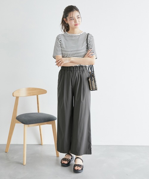 ROPE' PICNIC(ロペピクニック)の「新色追加/レーヨンナイロンイージーワイドパンツ(その他パンツ・レディース・ブルー/オフホワイト/ブラウン/ネイビー/チャコールグレー・36/40/38)」の7枚目の写真