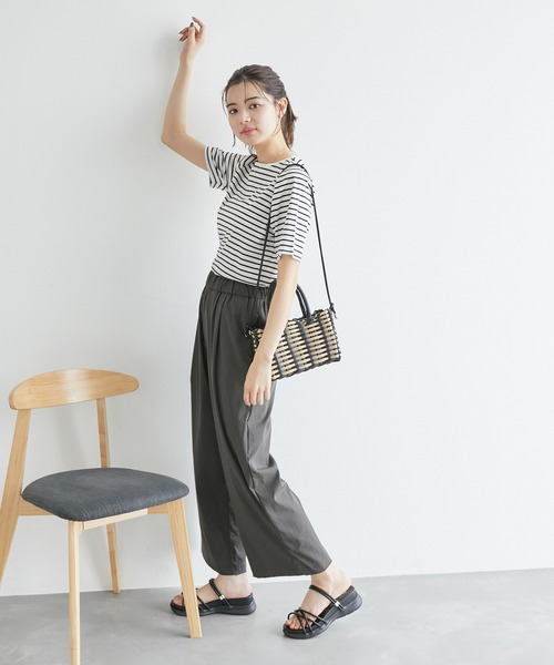 ROPE' PICNIC(ロペピクニック)の「新色追加/レーヨンナイロンイージーワイドパンツ(その他パンツ・レディース・ブルー/オフホワイト/ブラウン/ネイビー/チャコールグレー・36/40/38)」の22枚目の写真