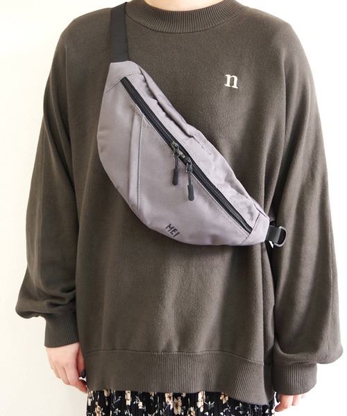 MEI（メイ）の「MEI/メイ ショルダーバッグ ウエストポーチ【233001】（ボディバッグ/ウエストポーチ・レディース・グレー/ブラック/パープル/ベージュ/カーキ・FREE）」の2枚目の写真