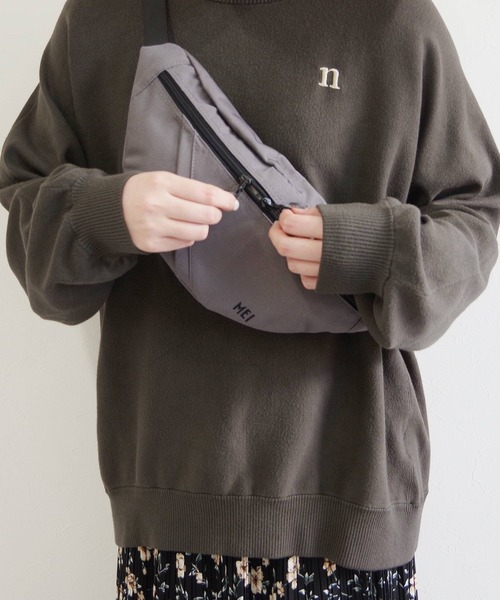 MEI（メイ）の「MEI/メイ ショルダーバッグ ウエストポーチ【233001】（ボディバッグ/ウエストポーチ・レディース・グレー/ブラック/パープル/ベージュ/カーキ・FREE）」の6枚目の写真