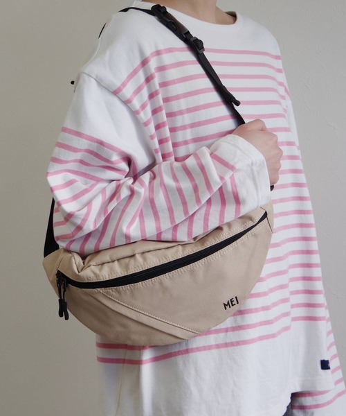 MEI（メイ）の「MEI/メイ ショルダーバッグ ウエストポーチ【233001】（ボディバッグ/ウエストポーチ・レディース・グレー/ブラック/パープル/ベージュ/カーキ・FREE）」の12枚目の写真