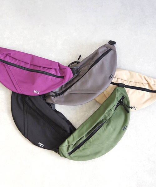 MEI（メイ）の「MEI/メイ ショルダーバッグ ウエストポーチ【233001】（ボディバッグ/ウエストポーチ・レディース・グレー/ブラック/パープル/ベージュ/カーキ・FREE）」の18枚目の写真