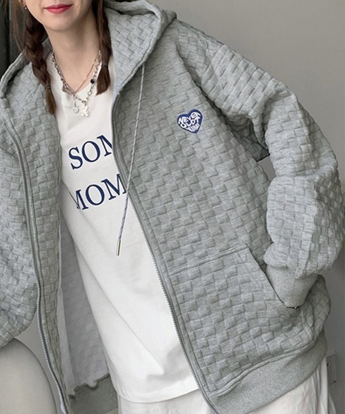 Miniministore(ミニミニストア)の「ジップパーカー レディース 長袖(パーカー・レディース・グレー/ブラック/ホワイト・FREE)」の4枚目の写真