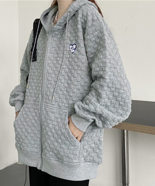 Miniministore(ミニミニストア)の「ジップパーカー レディース 長袖(パーカー・レディース・グレー/ブラック/ホワイト・FREE)」の5枚目の写真