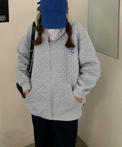 Miniministore(ミニミニストア)の「ジップパーカー レディース 長袖(パーカー・レディース・グレー/ブラック/ホワイト・FREE)」の6枚目の写真