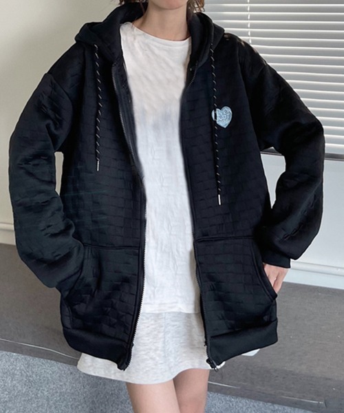 Miniministore(ミニミニストア)の「ジップパーカー レディース 長袖(パーカー・レディース・グレー/ブラック/ホワイト・FREE)」の8枚目の写真