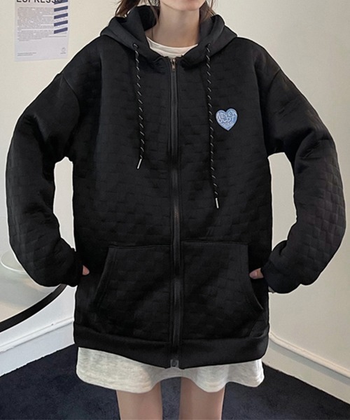 Miniministore(ミニミニストア)の「ジップパーカー レディース 長袖(パーカー・レディース・グレー/ブラック/ホワイト・FREE)」の9枚目の写真