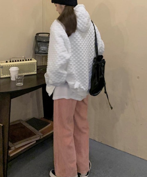 Miniministore(ミニミニストア)の「ジップパーカー レディース 長袖(パーカー・レディース・グレー/ブラック/ホワイト・FREE)」の11枚目の写真