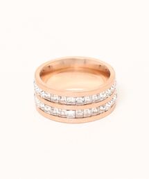 ANARKH（アナンケ）の「/ANARKH（ アナンケ）/ステンレス　ジルコニア2連デザインリング（リング）」