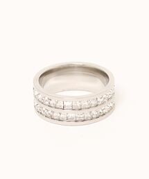 ANARKH（アナンケ）の「/ANARKH（ アナンケ）/ステンレス　ジルコニア2連デザインリング（リング）」