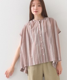 OMNES | コットンボイル総柄フレンチスリーブギャザーシャツ(シャツ/ブラウス)