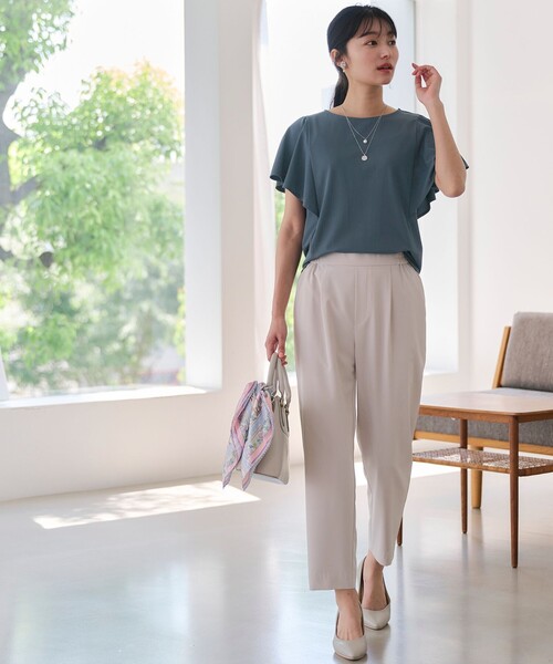ANY SIS(エニィスィス)の「【接触冷感・UVカット・吸水速乾】サラキレイ テーパード パンツ(その他パンツ・レディース・ライトグレー系/ライトグリーン系/アイボリー系/ネイビー系・3/1/2)」の16枚目の写真