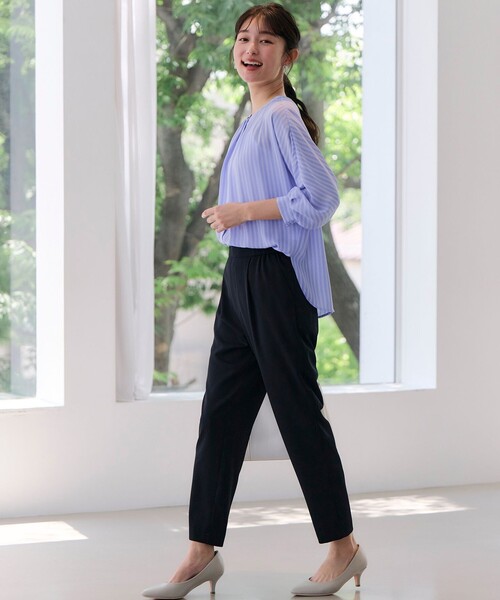 ANY SIS(エニィスィス)の「【接触冷感・UVカット・吸水速乾】サラキレイ テーパード パンツ(その他パンツ・レディース・ライトグレー系/ライトグリーン系/アイボリー系/ネイビー系・3/1/2)」の17枚目の写真