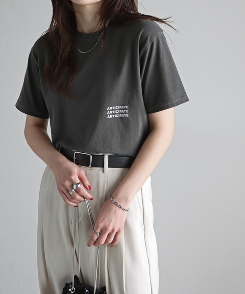 COURO(コウロ)の「アソートピグメントTシャツ(Tシャツ/カットソー・レディース・ブラック/ブラック系5/ブラック系6/ブラック系7/ブラック系8/ブラック系2/ブラック系4/ブラック系/ブラック系1/ブラック系3・M/L)」の9枚目の写真