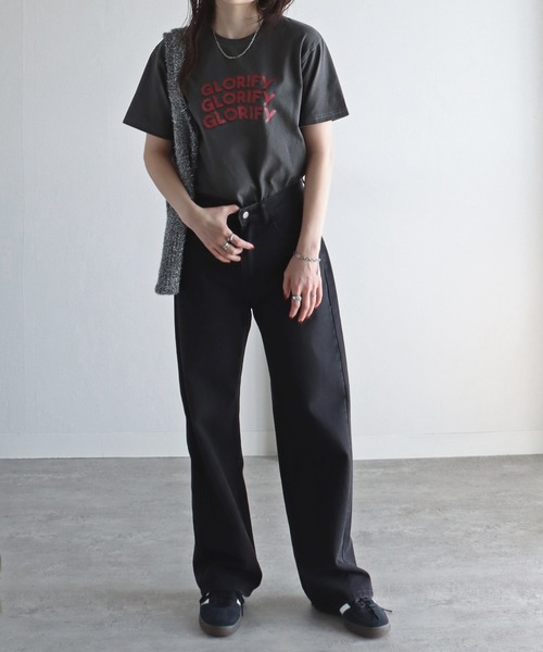 COURO(コウロ)の「アソートピグメントTシャツ(Tシャツ/カットソー・レディース・ブラック/ブラック系5/ブラック系6/ブラック系7/ブラック系8/ブラック系2/ブラック系4/ブラック系/ブラック系1/ブラック系3・M/L)」の13枚目の写真