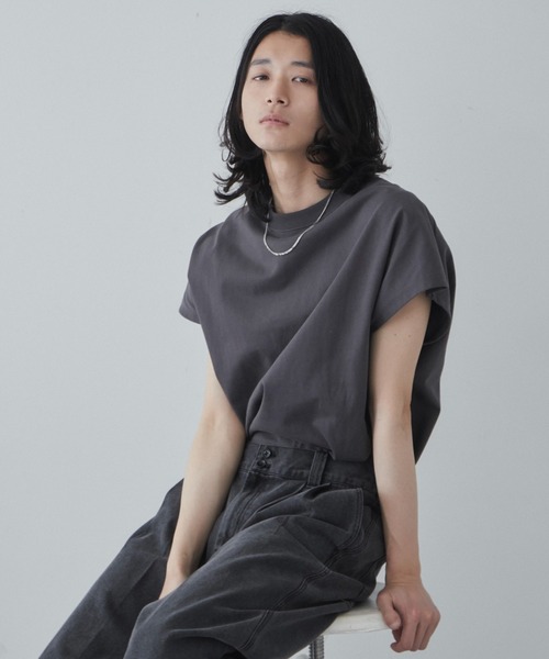 WEGO(ウィゴー)の「WEGO/ドルマンノースリーブT(Tシャツ/カットソー・メンズ・ホワイト/ブラック系その他・MEDIUM/LARGE)」の2枚目の写真